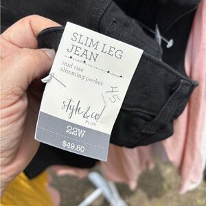 Style & Co. Charcoal Slim Leg Pants